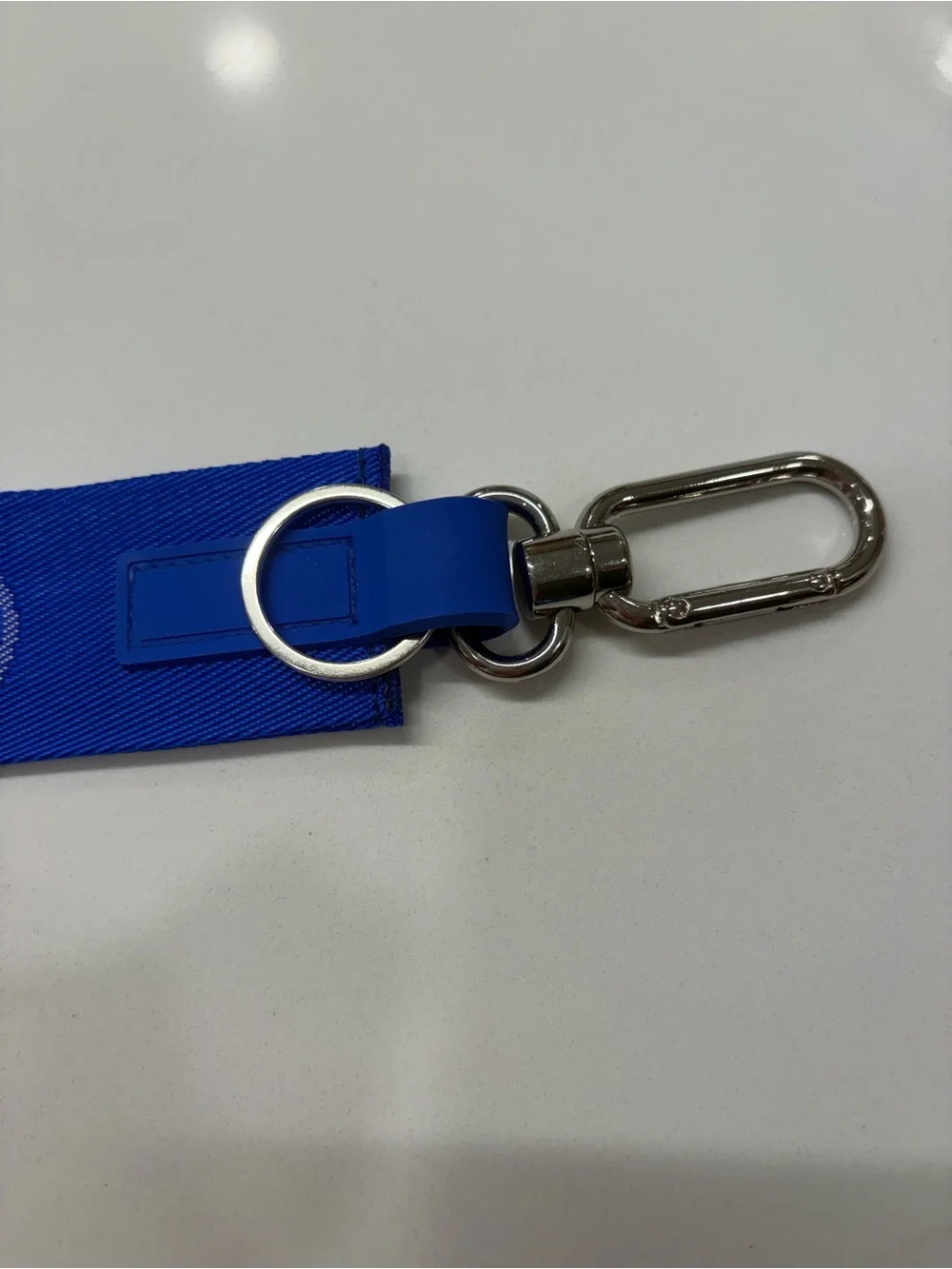 Jetset Pilates Blue Keychain Wrist Strap with Metal Clip